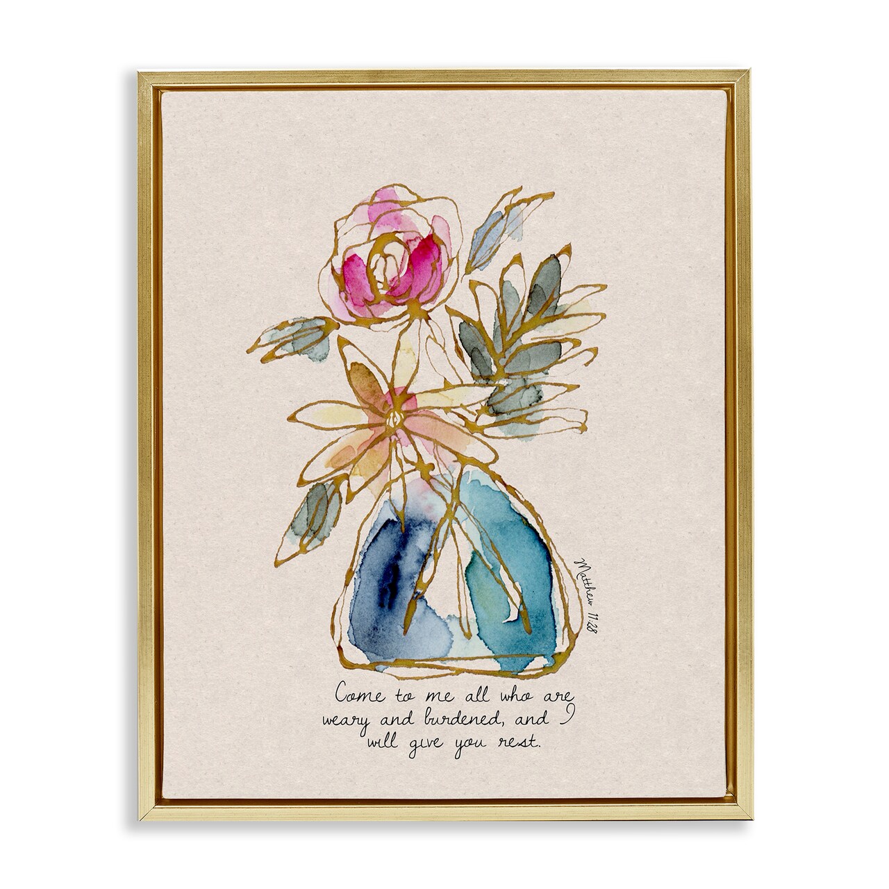 Stupell Industries Come To Me Faith Bouquet Floating Frame By Lisa Nohren